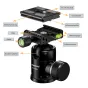 mantona Onyx 8 ballhead (M1-3008A) - Statīvu galvas
