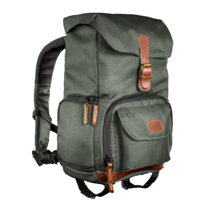 mantona photo backpack Luis junior green, retro