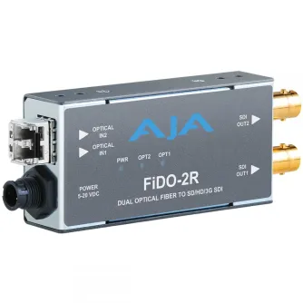 Discontinued - AJA FiDO-2R-MM 2-Channel 3G-SDI to Multi-Mode LC Fiber Receiver