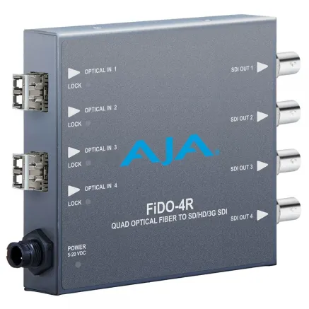 AJA FiDO-4R-MM 4-Channel Multi-Mode LC Fiber to 3G-SDI Receiver