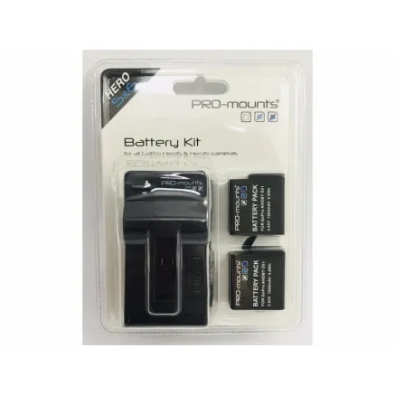 PRO-MOUNTS BATTERY/CHARGER KIT HERO 5, 6 & 7