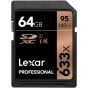 Vairs neražo - LEXAR HIGH-PERFORMANCE 633X SDHC/SDXC UHS-I U1/U3 (V30) R95/W45 64GB LSD64GCB633