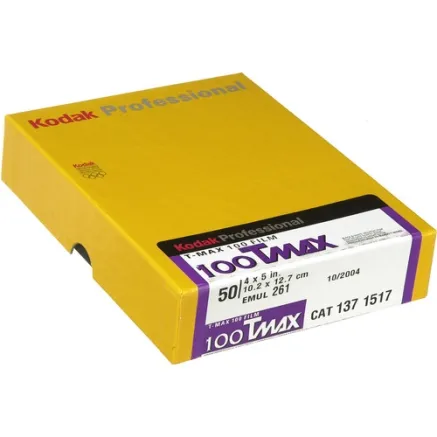 KODAK T-MAX 100 4X5 50 SHEETS