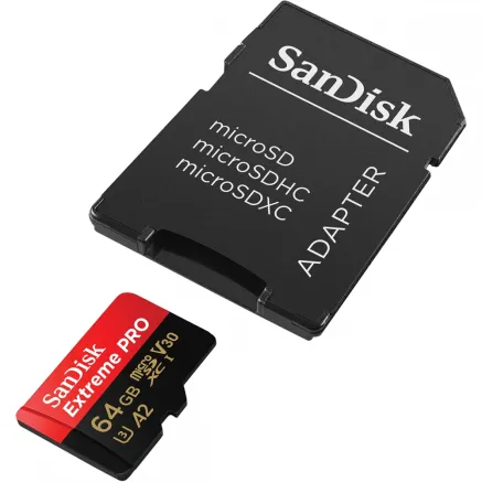 SanDisk Extreme PRO microSDXC UHS-I V30 A2 170MB/s 64GB (SDSQXCY-064G-GN6MA)