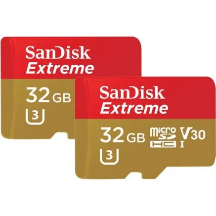 SanDisk atmiņas karte microSDHC 32GB Extreme Action 2gb.