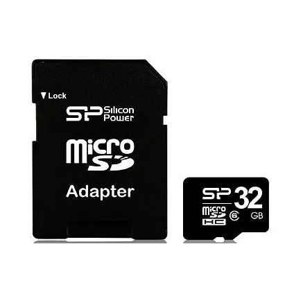 Silicon Power memory card microSDHC 32GB Class 10 + adapter