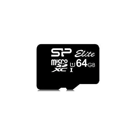 Silicon Power memory card microSDXC 64GB Elite + adapter