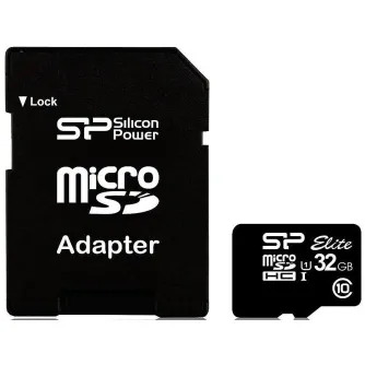 Memory Cards - Silicon Power memory card microSDHC 32GB Elite + adapter - quick order from manufacturer