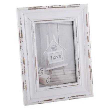 Zep Wooden Photo Frame SY946W Rivoli White 10x15 cm