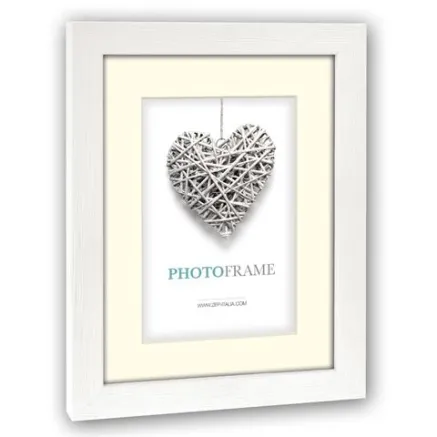 Zep Wooden Photo Frame V32464 Regent 4 White 7x10 / 10x15 cm