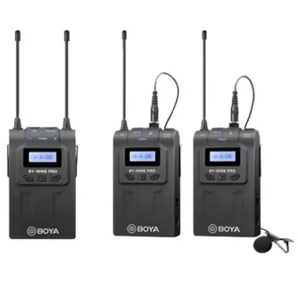 Bezvadu piespraužamie mikrofoni - Boya UHF Dual Lavalier Microphone Wireless BY-WM8 Pro-K2 - ātri pasūtīt no ražotāja