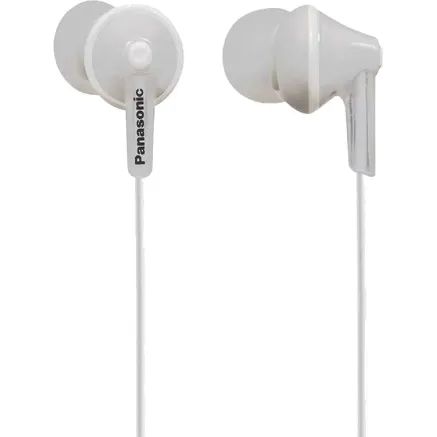 Panasonic RP-HJE125E-W Earphones, White, 739095