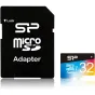 Discontinued - Silicon Power memory card microSDHC 32GB Superior Pro Color U3 + adapter