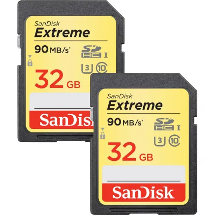 SanDisk atmiņas karte SDHC 32GB Extreme Plus 90MB/s 2gab.