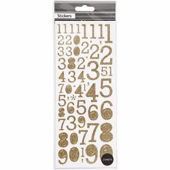 Dāvanas - FOCUS GLITTERSTICKERS GOLD NUMBERS - ātri pasūtīt no ražotāja