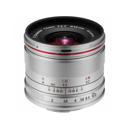 Laowa Lens C-Dreamer Lightweight 7.5 mm f / 2.0 for Micro 4/3 - silver