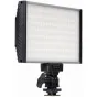 Bresser PT 15B LED bicolor panelius su tiltu šiuo‑monto, įjungtaju difuzoriaus, kompaktiškas, įskaitan apsaugotą boksą, tinkama video ir nuotraukos laukumams.