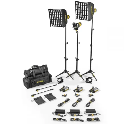 Dedolight SLT3-3-D-B 3 Light Micro LED Kit Daylight AC Basic