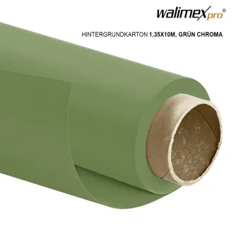 Foto foni - Walimex pro paper background 1,35x10m,green chroma - ātri pasūtīt no ražotāja