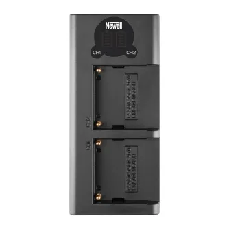 Kameras bateriju lādētāji - Newell DL-USB-C dual channel charger for NP-F550/770/970 - perc šodien veikalā un ar piegādi