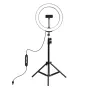 Ring Light - Puluz 26cm RGBW LED Ring Vlogging Video Light + Tripod Mount 1,1m PKT3044 - buy today in store and with delivery