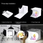 Gaismas kastes - Puluz Folding Portable Ring Light Photo Lighting Studio 30cm PU5030 - perc šodien veikalā un ar piegādi