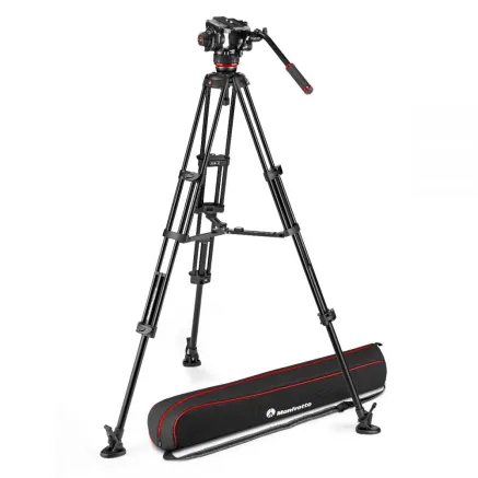 Manfrotto 504X Fluid Video Head with Alu Twin leg tripod MS (MVK504XTWINMA)