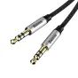 Audio vadi, adapteri - Baseus Yiven Audio Cable mini jack 3,5mm AUX, 1m (Black+Silver) - ātri pasūtīt no ražotāja