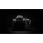 Canon EOS 850D DSLR kameros nugarinis vaizdas su posūdiniu lankstomu ekranu ir valdymo ratukais