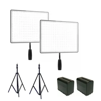 Video gaismas - Yongnuo 2x LED Light YN-600 Air komplekts bi-color (3200 K - 5500 K) noma