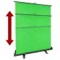 Fonu komplekti ar turētāju - StudioKing Roll-Up Green Screen FB-150200FG 150x200 cm Chroma Green - ātri pasūtīt no ražotāja