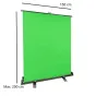 Fonu komplekti ar turētāju - StudioKing Roll-Up Green Screen FB-150200FG 150x200 cm Chroma Green - ātri pasūtīt no ražotāja