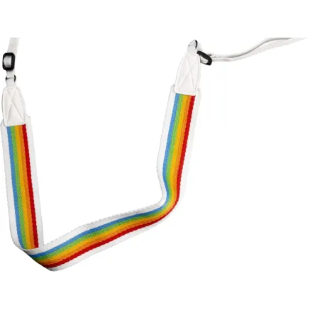 POLAROID CAMERA STRAP FLAT RAINBOW WHITE 6054