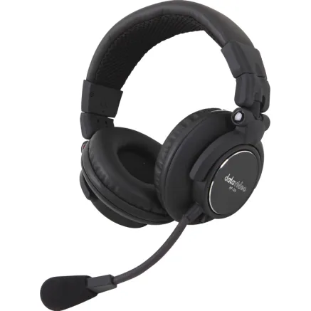 DATAVIDEO HP-2A TWO EAR HEADPHONE WITH MIC. HP-2A