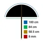Foto lietussargi - Linkstar Umbrella PUR-84SB Silver/Black 100 cm - ātri pasūtīt no ražotāja
