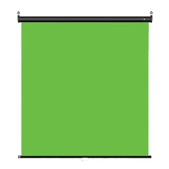Fonu komplekti ar turētāju - StudioKing Wall Pull-Down Green Screen FB-180200WG 180x200 cm Chroma Green - perc šodien veikalā un ar piegādi