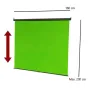 Fonu komplekti ar turētāju - StudioKing Wall Pull-Down Green Screen FB-180200WG 180x200 cm Chroma Green - perc šodien veikalā un ar piegādi