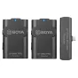 Bezvadu piespraužamie mikrofoni - Boya 2.4 GHz Dual Lavalier Microphone Wireless BY-WM4 Pro-K6 for Android - perc šodien veikalā un ar piegādi