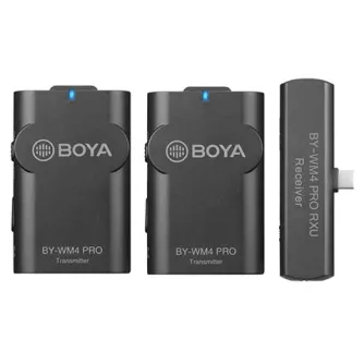 Bezvadu piespraužamie mikrofoni - Boya 2.4 GHz Dual Lavalier Microphone Wireless BY-WM4 Pro-K6 for Android - perc šodien veikalā un ar piegādi