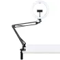 LED Gredzenveida lampas - Puluz Foldable arm stand 10 inch 26cm bi-color LED Ring Vlogging Video Light Live PKT3090B - ātri pasūtīt no ražotāja