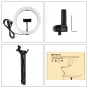 LED Gredzenveida lampas - Puluz Foldable arm stand 10 inch 26cm bi-color LED Ring Vlogging Video Light Live PKT3090B - ātri pasūtīt no ražotāja