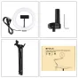LED Gredzenveida lampas - Puluz Foldable arm stand + 8 inch 20cm bi-color LED Ring Vlogging Video Light Live PKT3089B - ātri pasūtīt no ražotāja
