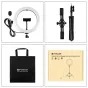 Ring Light - Puluz 1,1m Tripod Mount + 10 inch 26cm RGBW LED Ring Vlogging Video Light Live Tripple phone holder PKT3070B - buy today in store and with delivery