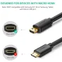 Wires, cables for video - UGREEN HD127 Micro HDMI to HDMICable 3m (Black - buy today in Master Foto store and with delivery