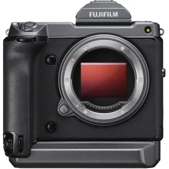 Fujifilm GFX100 bezzoginė kameros korpusas su 102MP jutikliu, magnio lydinio konstrukcija ir oro apsauga