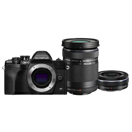 Olympus OM-D E-M10 Mark IV + ED 14-42mm EZ PANCAKE + ED 40-150mm F45.6 R (Black)