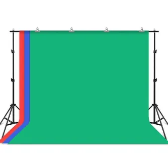 Fonu komplekti ar turētāju - Puluz Photo studio background support 2x3m + Backdrops 3 pcs PKT5205 - ātri pasūtīt no ražotāja