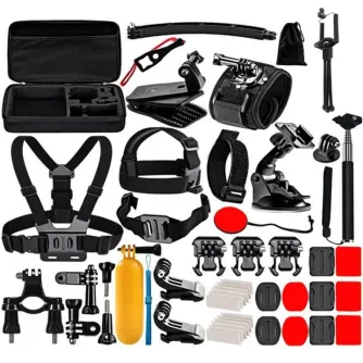 Accessories for Action Cameras - Puluz 50 in 1 piederumu komplekts sporta kamerām PKT39 - quick order from manufacturer