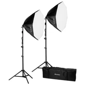 Fluorescent - Bresser BR-2860 LED 2x50W Octabox 65cm daylight softbox set - quick order from manufacturer