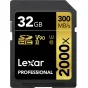 Atmiņas kartes - LEXAR Pro 2000X SDHC/SDXC UHS-II U3(V90) R300/W260 (w/o cardreader) 32GB - ātri pasūtīt no ražotāja
